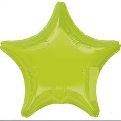 Ballon Métallique Hélium Etoile - Vert Citron