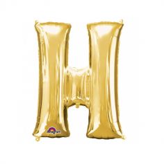Méga Ballon Hélium - Lettre H - Or