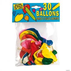 30 Ballons de Baudruches Tailles et Formes Diverses