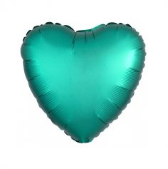 Ballon Hélium Cœur Satiné Vert Jade