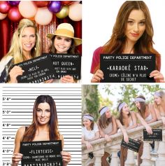 20 Pancartes d'arrestations Photobooth pour Femmes