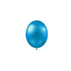 25 Ballons de baudruche métallisés - Bleu | jourdefete.com
