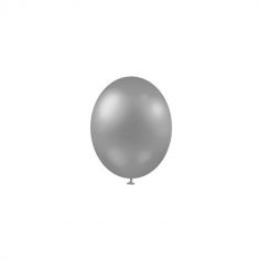 25 Ballons de baudruche métallisés - Gris argenté | jourdefete.com