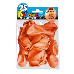 25 Ballons de baudruche métallisés - Orange