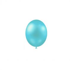 25 Ballons de baudruche métallisés - Turquoise | jourdefete.com
