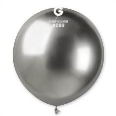 3 ballons shiny couleur argentée de 48 cm | jourdefete.com