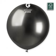 3 ballons 48 cm gris sidérial | jourdefete.com