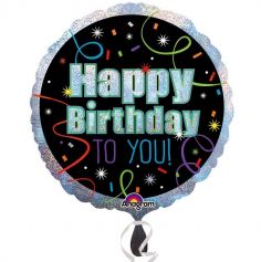 Ballon Hélium Holographique "Happy Birthday to you!"