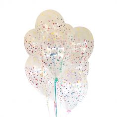 8 Ballons de baudruche à "confettis"