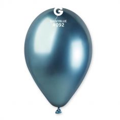 5 ballons shiny couleur bleu de 33 cm | jourdefete.com