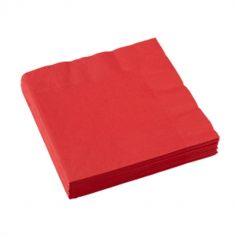 Sachet de 20 serviettes - Rouge