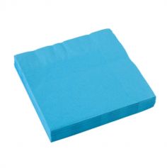 Sachet de 20 serviettes - Bleu Turquoise