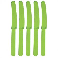 10 Couteaux en Plastique - Vert Kiwi