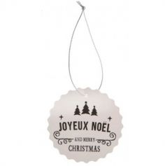 Sachet de 4 Marque-Places "Joyeux Noël" - Blanc | jourdefete.com