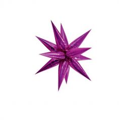 Ballon étoile à 12 branches Glitz Starburst 70 cm – Fuchsia