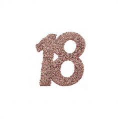 6 grands confettis de table paillettes rose gold age au choix | jourdefete.com