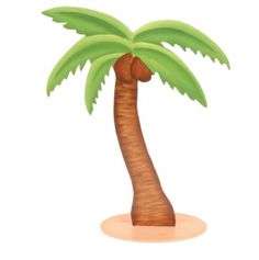Palmier décoratif en bois - 30 cm