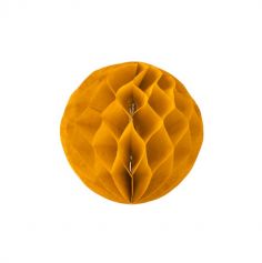 8 Boules Alvéolées 10 cm - Moutarde