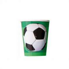 8 gobelets en carton recyclable - football