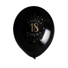 8 ballons métalliques de la collection joyeux anniversaire étincelant âge au choix | jourdefete.com