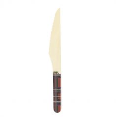 8 petits couteaux en bois bordure or festonnée couleur au choix | jourdefete.com