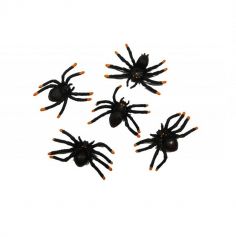 6 Araignées en Plastique - Décoration de Table Halloween