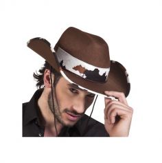 Chapeau de Cow Boy Marron Homme - Vachette