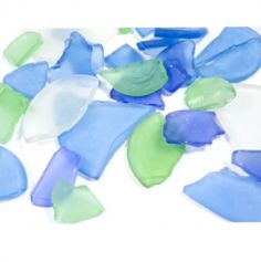 Morceaux de verre décoratif - Camaïeu de Bleu