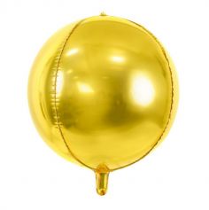 Ballon en aluminium Rond 4D - Or - 38 cm