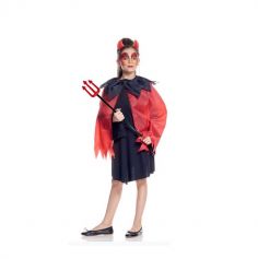 set diable enfant avec cornes cape et trident halloween | jourdefete.com