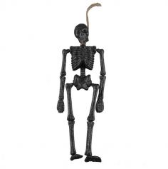 squelette en plastique noir avec paillettes | jourdefete.com