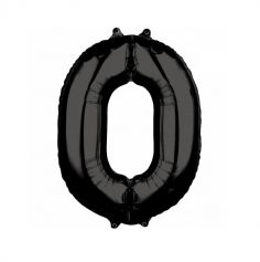 Ballon à air Chiffre Noir - 66 cm - Chiffre au Choix