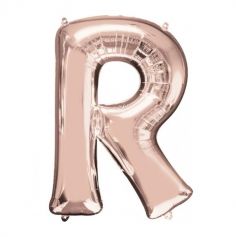 Méga Ballon Hélium - Lettre R - Rose Gold