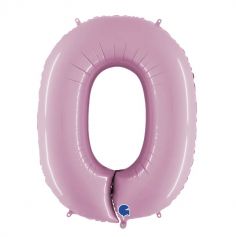 ballon géant rose pastel 100 cm chiffre au choix | jourdefete.com