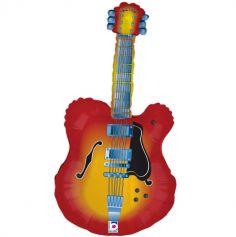 ballon aluminium guitare de rock de 109 cm | jourdefete.com