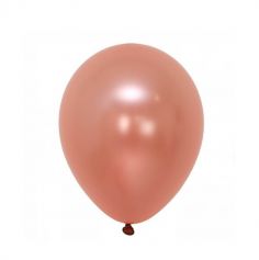 25 ballons métalliques rose gold 15 cm | jourdefete.com