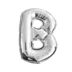 Ballon métallique argenté - Lettre "B" | jourdefete.com
