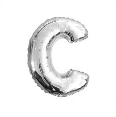 Ballon métallique argenté - Lettre "C" | jourdefete.com