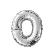 Ballon métallique argenté - Lettre "O"
