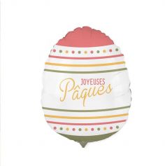 Ballon Métallique - Joyeuses Pâques - Forme d'œuf | jourdefete.com