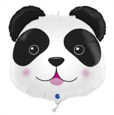 Ballon en aluminium Tête de Panda - 74 cm