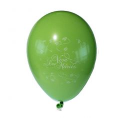 10 Ballons Vive les Mariés Couleur Vert Tilleul 