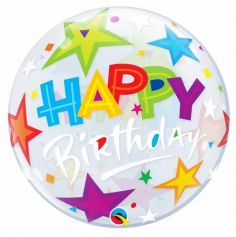Ballon Hélium Bubble "Happy Birthday"