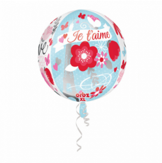 Ballon Hélium Boule "Paris Je t'aime" 