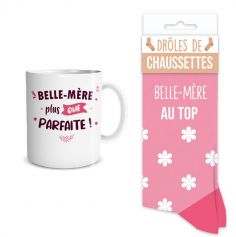 Coffret Cadeau Mug et Chaussettes - Belle-Mère