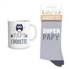 Coffret Cadeau Mug et Chaussettes - Super Papy