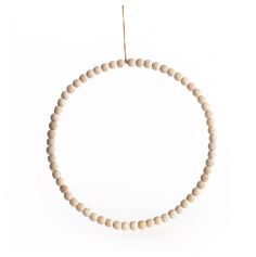 Anneau de perles en bois diamètre 26 cm | jourdefete.com