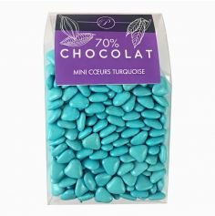 Dragées Mini Coeurs Chocolat 500 gr – Turquoise