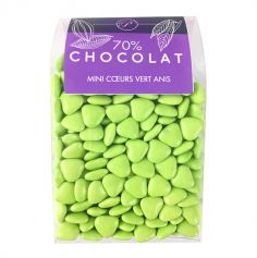 Dragées Mini Coeurs Chocolat 500 gr – Vert Anis