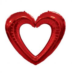 Cadre coeur Gonflable métallique - Couleur Rouge